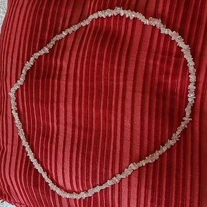 Pink bead necklace, 16 inches long